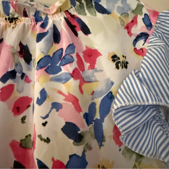 Breeyaza Floral Print Ruffle sleeved summer blouse XL (12) - Picture 3 of 4